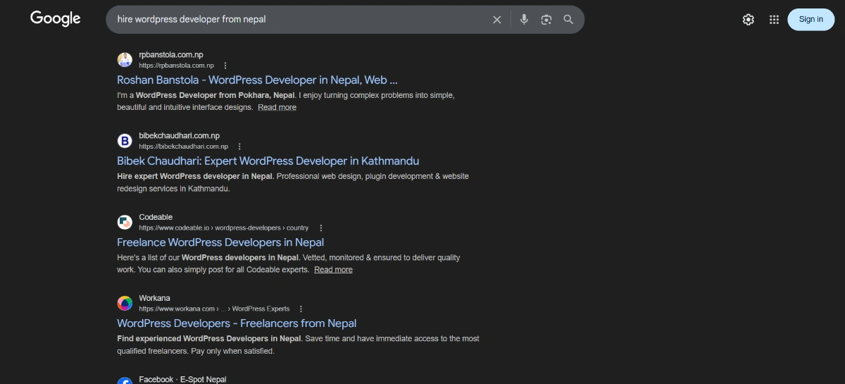 hire wordpress developer from nepal bibek chaudhari